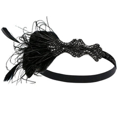 1920s Gatsby Headpiece Women Flapper Headband with feather for Roaring 20s Prom Party|JaosWish