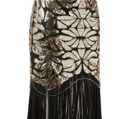 20s Great Gatsby Inspired Long Flapper Dress 1920s Themed Party