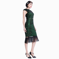 Green Gatsby Dress Downton Abbey Speakeasy Charleston 1920's Party