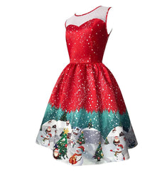 1950s Retro Xmas Evening Prom Swing Dress