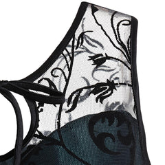 Vintage Dress Lace Women's Illusion Sleeveless Retro Dresses