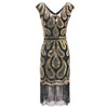 Gold Great Gatsby Dresses Sequin 1920s Peaky Blinder Themed Party 