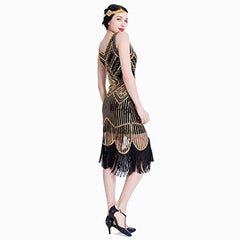 Hem Dance Flapper Dress Art Deco Great Gatsby Themed Uni Party