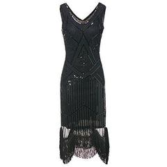 Black Gatsby Dress Flapper-style Party 1920s