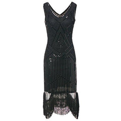 Black Gatsby Dress Flapper-style Party 1920s