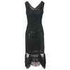 Black Gatsby Dress Flapper-style Party 1920s