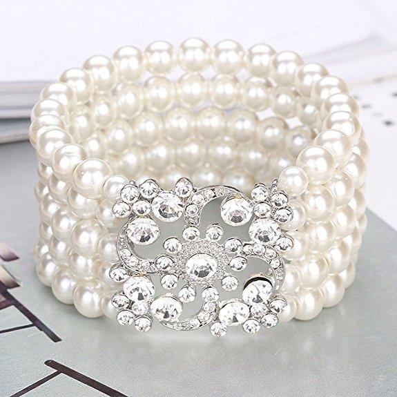 1920s Jewelry Vintage Pearl Bracelet Great Gatsby Flapper Accessories –  VINTAGEPOST