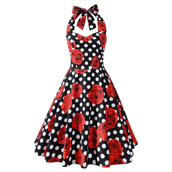 Vintage Polka Dot Retro Cocktail Prom Dresses 50's