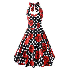 Vintage Polka Dot Retro Cocktail Prom Dresses 50's