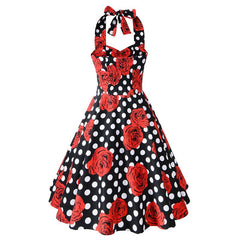 Vintage Polka Dot Retro Cocktail Prom Dresses 50's