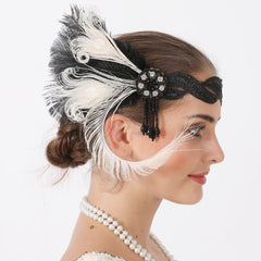 Gatsby 1920s Flapper Headpiece Women Vintage Flapper Headband 20s Accessories for Gatsby Prom Costume