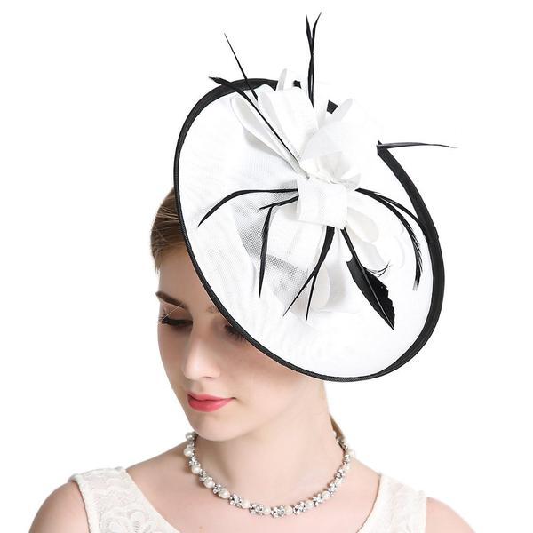 Vintage Feather Fascinator Hat Wedding Hair Clip Headwear Cocktail Royal Ascot