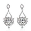 Crystal Rhinestone Chandelier Dangle Earrings Bridal 1920s Style