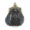 Vintage Copper Frame Inlaying Gem Beaded Handbag
