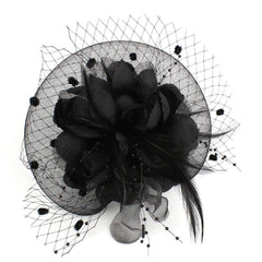 Feather Black Fascinator Hat Occasion Wedding Hats