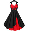 Swing Style Halter 50s Vintage Dresses for Women 1950s 