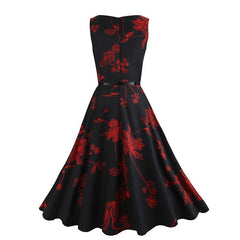 Women's Classy Audrey Hepburn 1950s Vintage Rockabilly Swing Dress