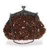Vintage Pure Color Sequin Handbag Evening bag
