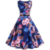 Floral Vintage Swing Dress 1950s Fashion Tea Party Retro Style