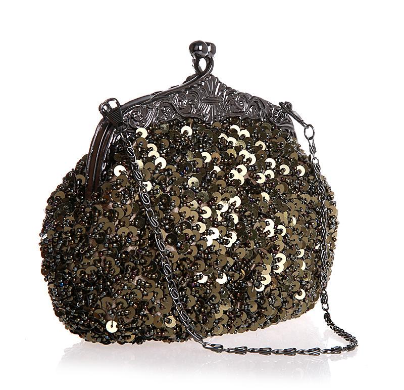 Women's Sequin Clutch Evening Bags Flapper Purse