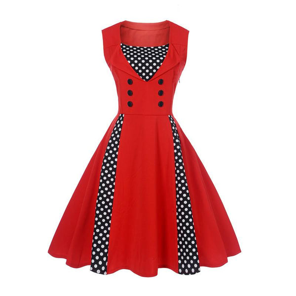 Classy Audrey Hepburn 1950s Vintage Swing Dress