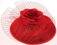 Feather Net and Veil Fascinator Cocktail Party Hair Clip Hat