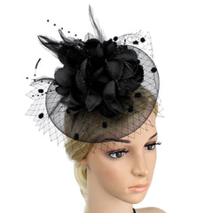 Feather Black Fascinator Hat Occasion Wedding Hats