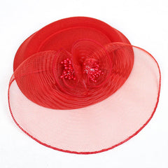 Fascinator Hat Flower Mesh Ribbons Headband Tea Party Headwear for Women