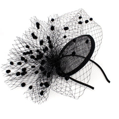 Sinamay Feather Fascinators Womens Pillbox Flower Derby Hat with Headband and Clip