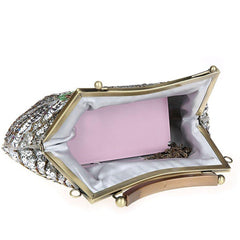 Women's Retro peacock Beaded Wedding Sequin Evening Bags