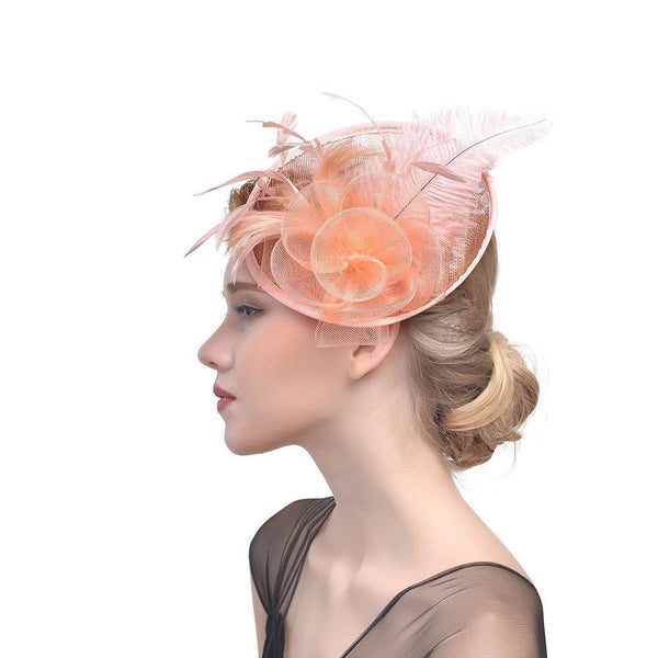 Champagne Fascinator Womens Tea Party Hat Wedding Fascinators