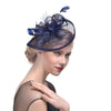 Sinamay & Feathers Twist Navy Fascinator Hat Blue Wedding Hats