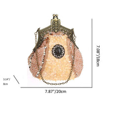 Vintage Style Fully Beaded Handmade Evening Handbag|JaosWish