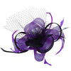 Fascinator Hat Feather Mesh Net Veil Party Hat Flower Derby with Clip