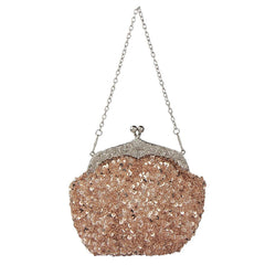 Women' Sequins Handmade Beaded Handbag Clutch Wedding Bridal 