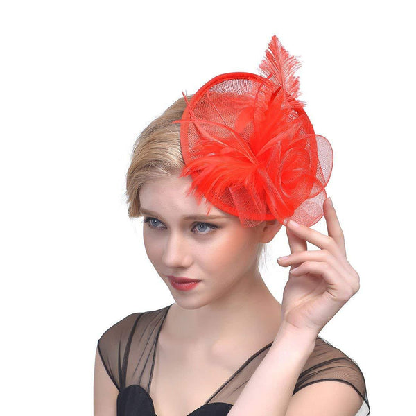 Red Fascinator Hair Fascinators for Weddings Derby Hat