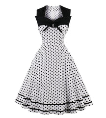 Polka Dot Retro Vintage Style 1950s Dress