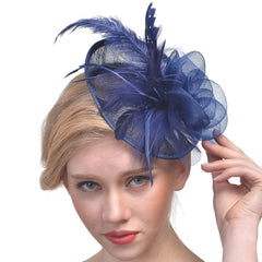  Navy Fascinator Wedding Hats Church hats 