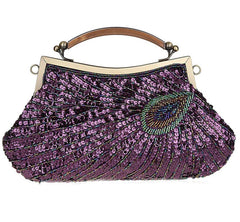 Women's Vintage Handbag Beaded Sequin Clutch Purse