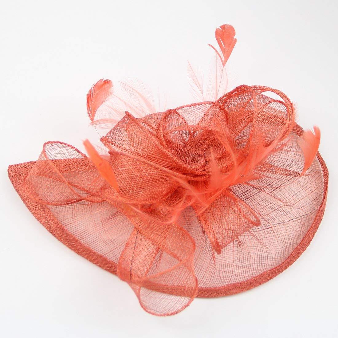 Women Occasion Hats Coral Fascinator Wedding Fascinators