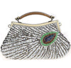 Women's Retro peacock Beaded Wedding Sequin Evening Bags