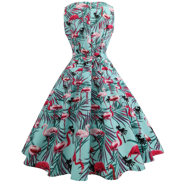 Flamingo Print Vintage Dresses for Women 1950s – VINTAGEPOST