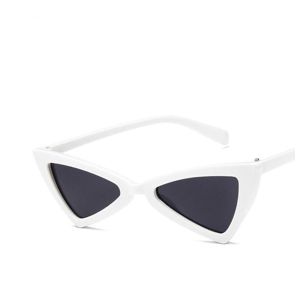 Retro Vintage Narrow Cat Eye Sunglasses High Pointed Triangle Glasses