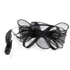 Feather Sinamay Fascinators with Headbands Tea Party Pillbox Hat