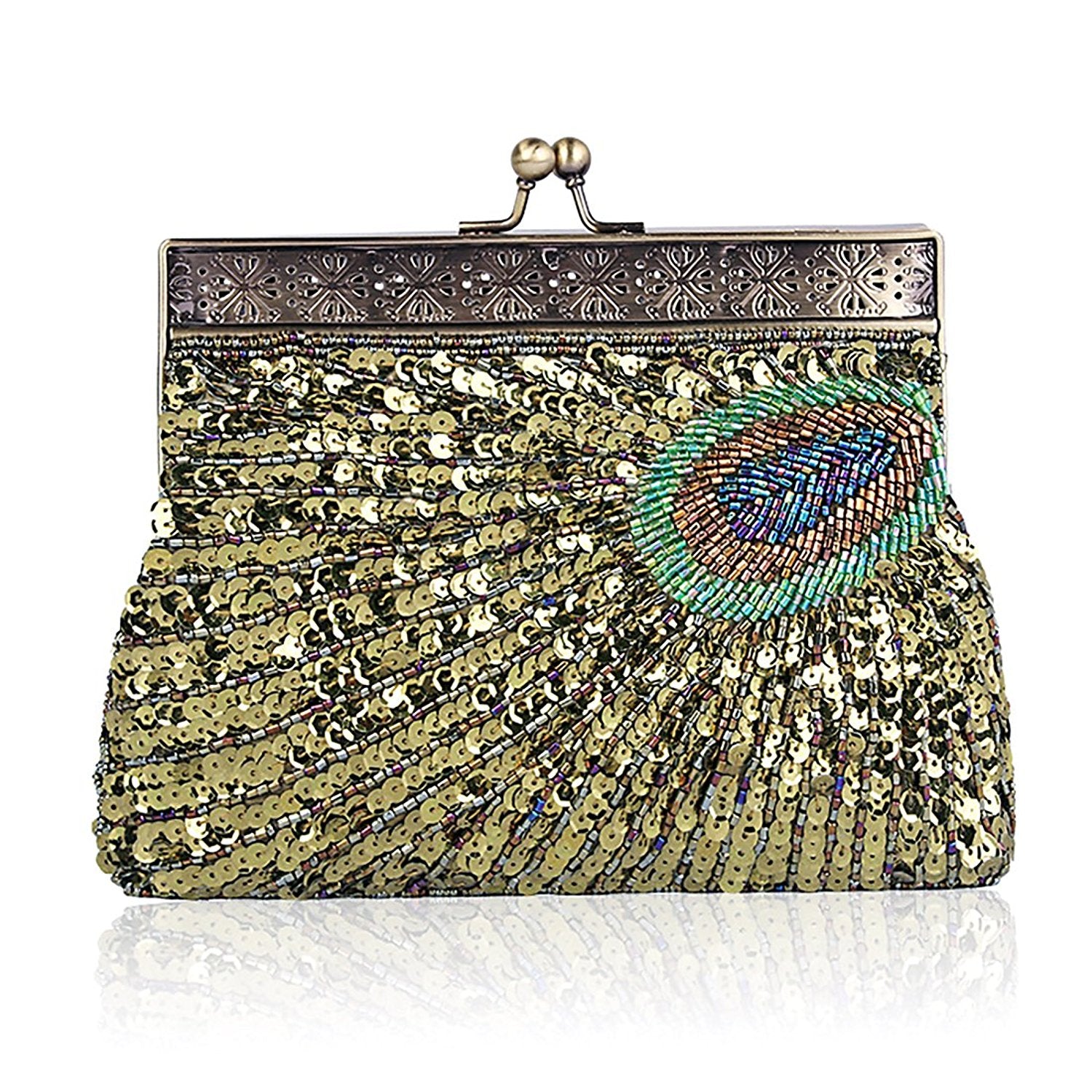 Women's Unique Luxury Sequins Beaded Evening Bag