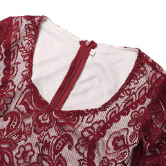1920s Fashion Flapper Great Gatsby Dress Wine Red