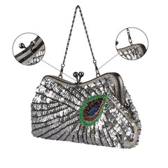 Women's Noble Peacock Sequin Handbag