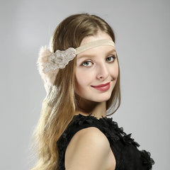 1920s Flapper headband Gatsby Party Costume Accessories Feather Headpiece