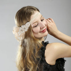 1920s Flapper headband Gatsby Party Costume Accessories Feather Headpiece