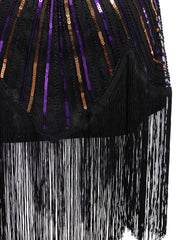 1920s Vintage Flapper Fringe Beaded Great Gatsby Party Dress